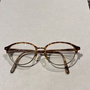 Giorgio Armani wire rim & tortoise shell frames w/glass case